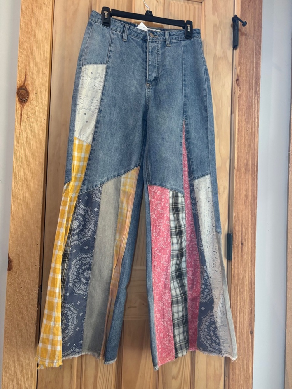 🆕 Three Bird Nest Magnolia Patchwork Flare Women’s Jeans - Picture 8 of 11